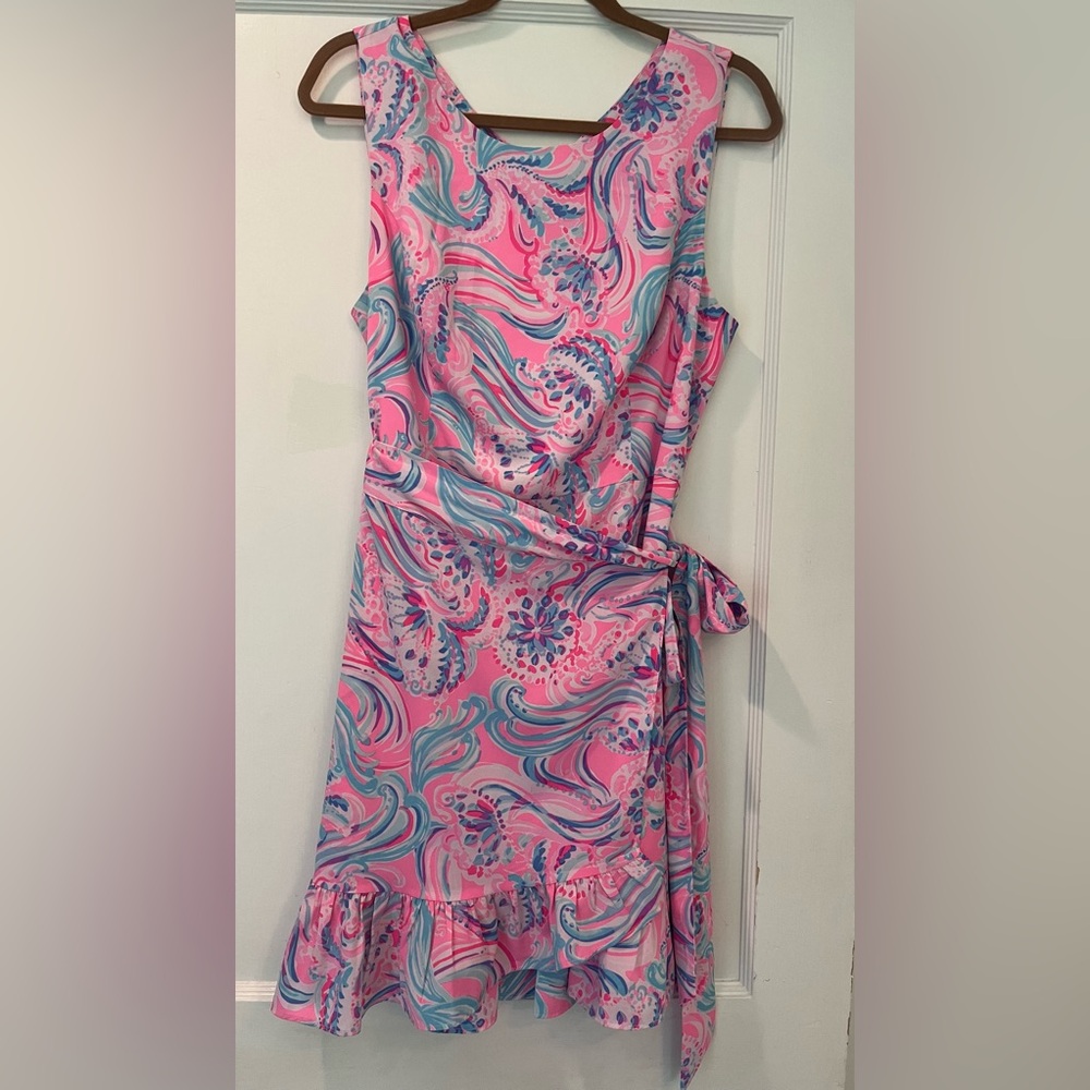 Lilly Pulitzer Pink and Blue Paisley Mini Dress - Picture 4 of 11
